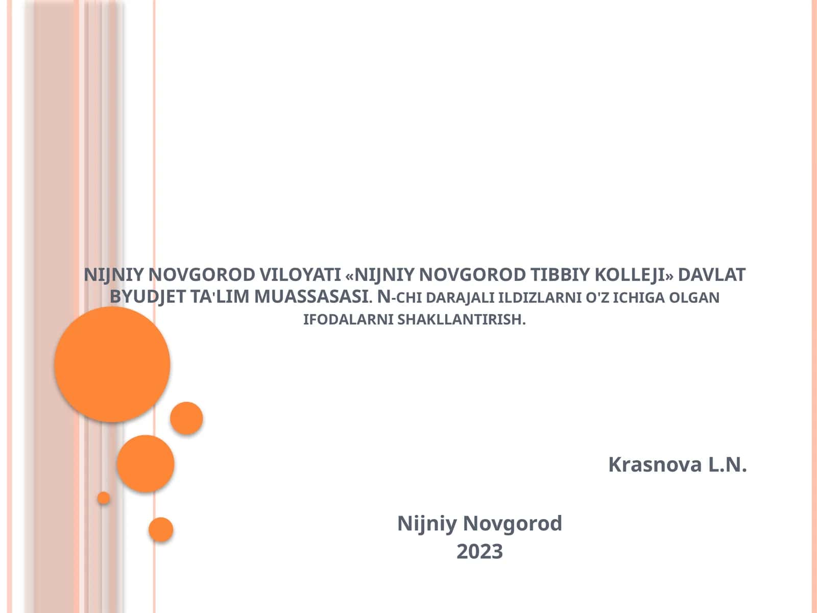 Tibbiyot kolleji amaliy ishlanmasi