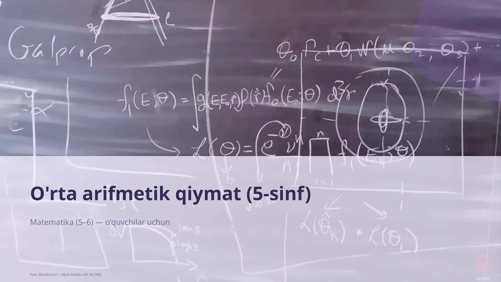 O'rta arifmetik qiymat (5-sinf)