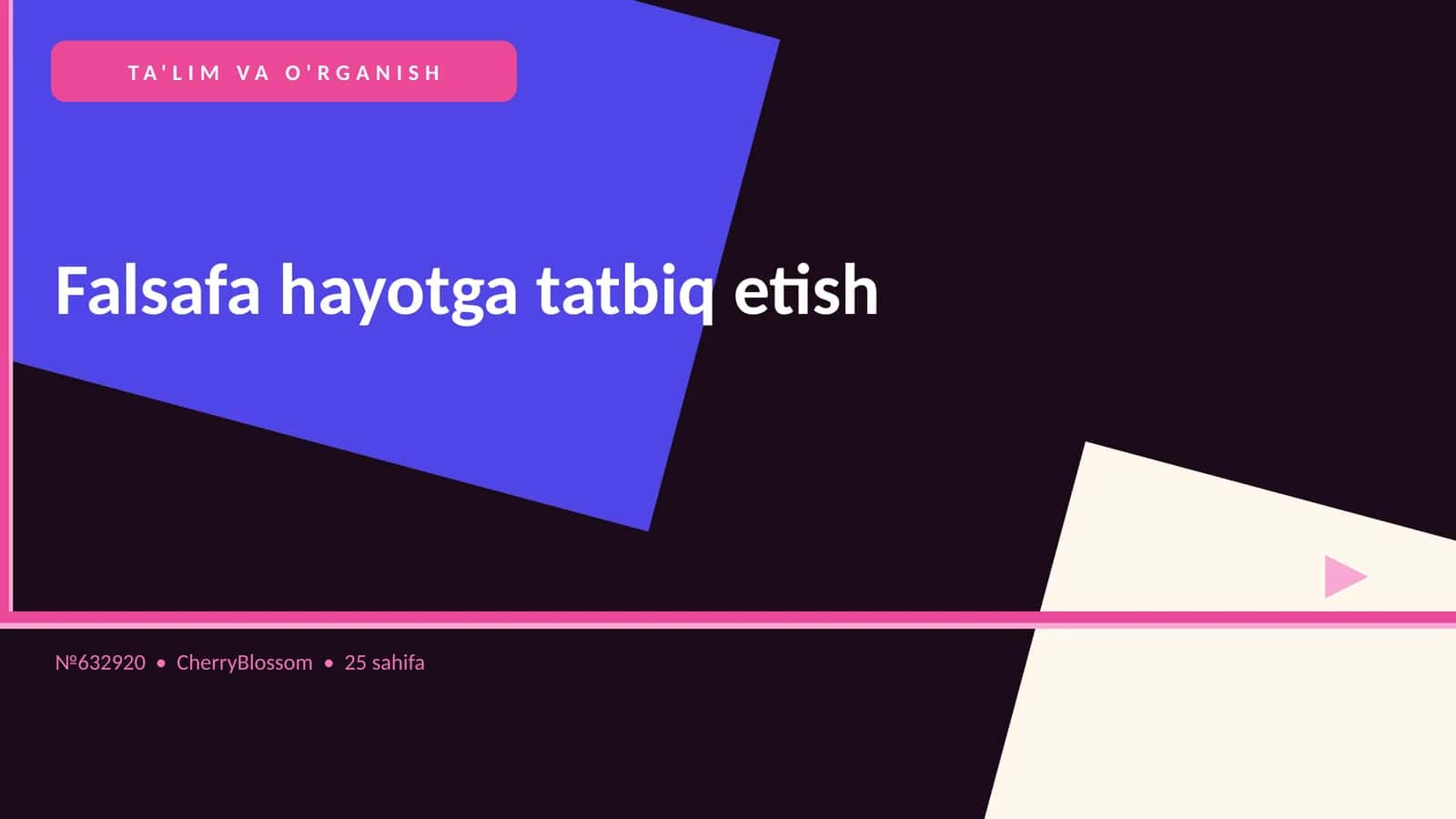 Falsafa hayotga tatbiq etish