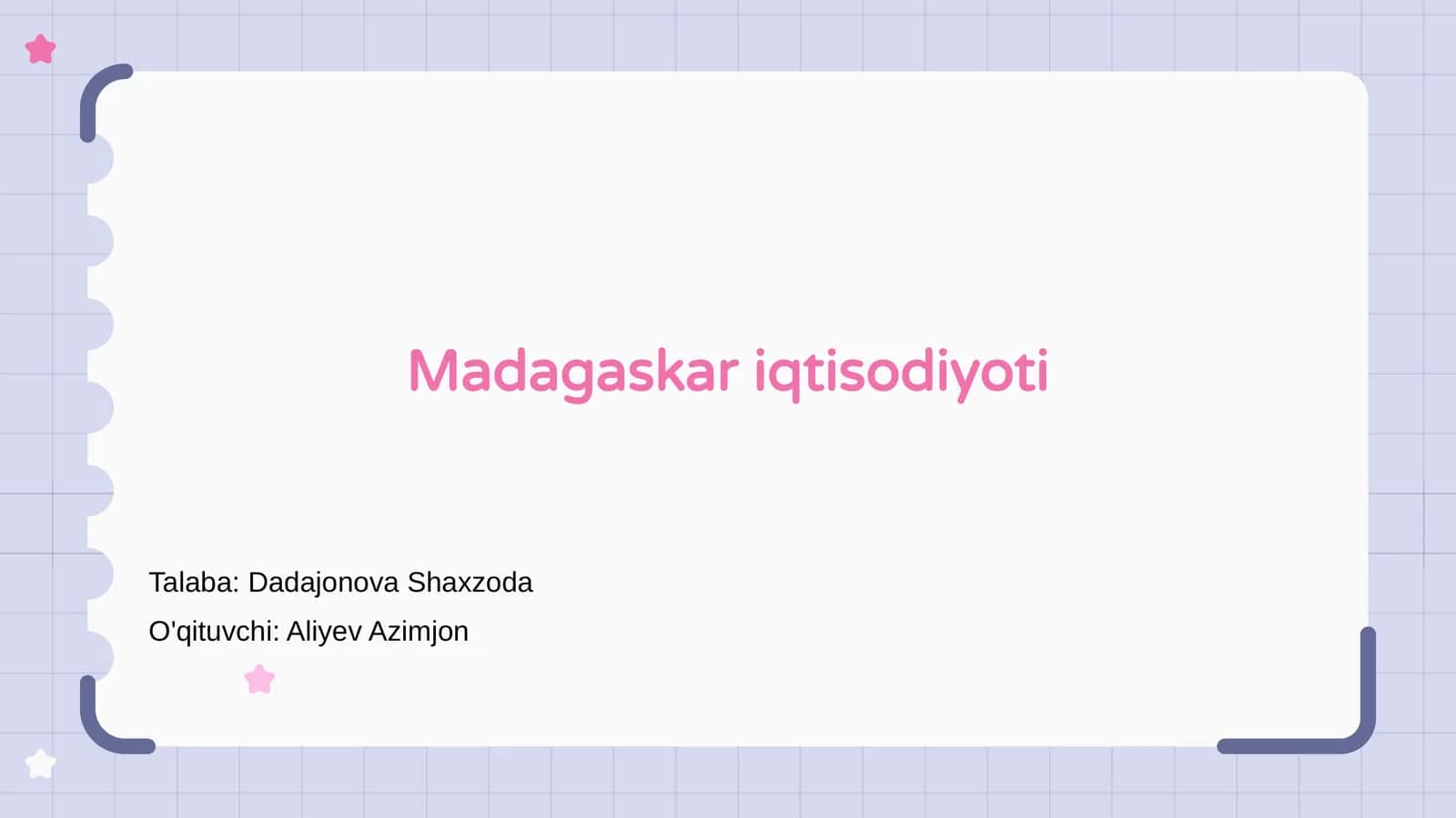 Madagaskar iqtisodiyoti
