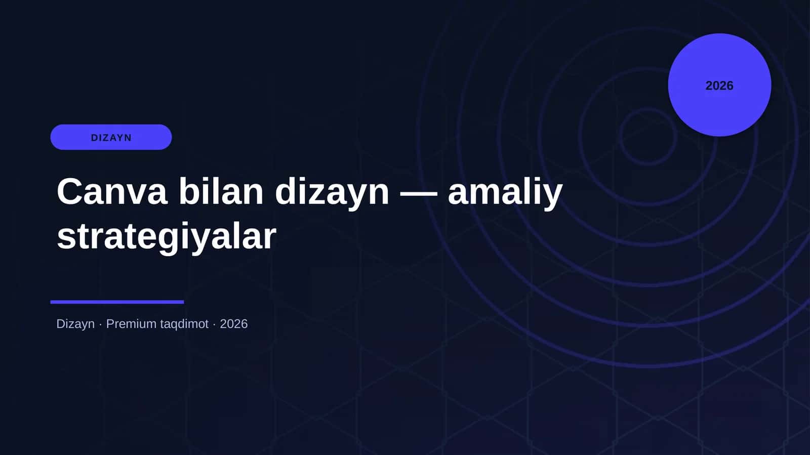 "Canva bilan dizayn — amaliy strategiyalar"