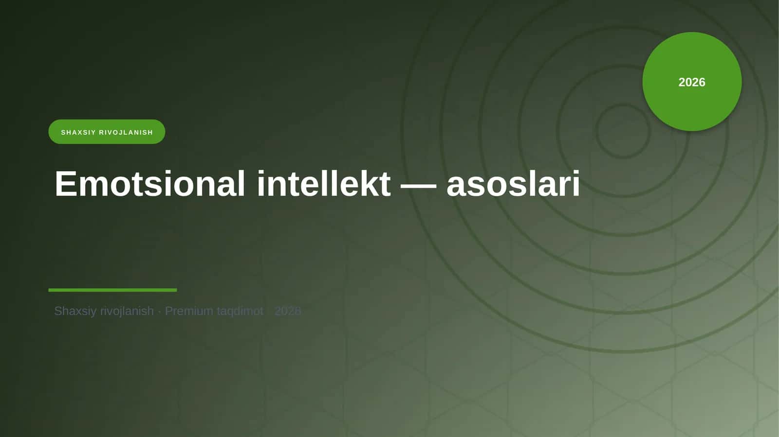 Emotsional intellekt — asoslari