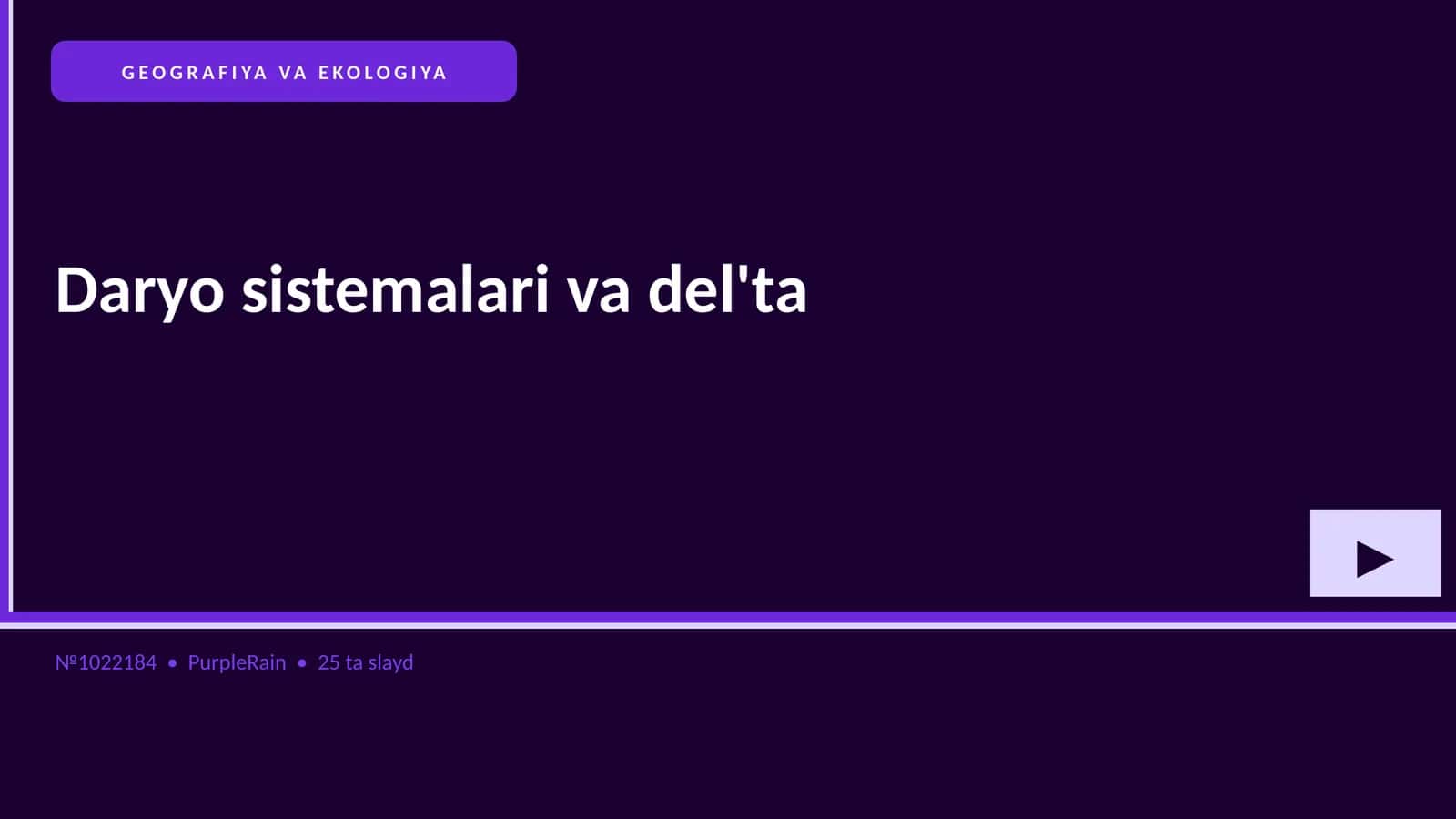 Daryo sistemalari va del'ta
