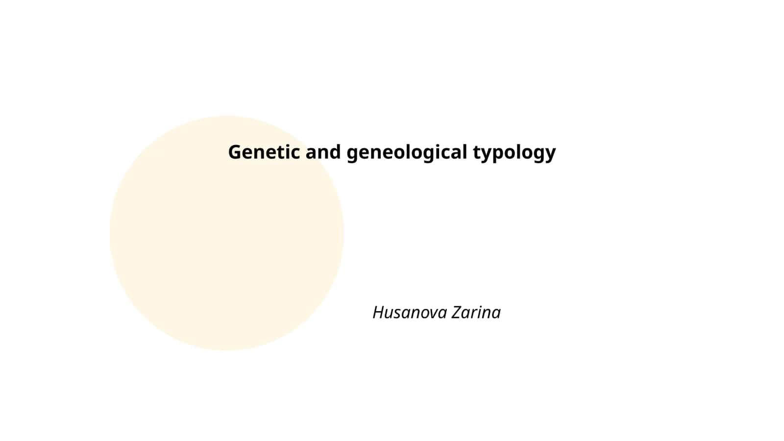 Genetic and geneological typology