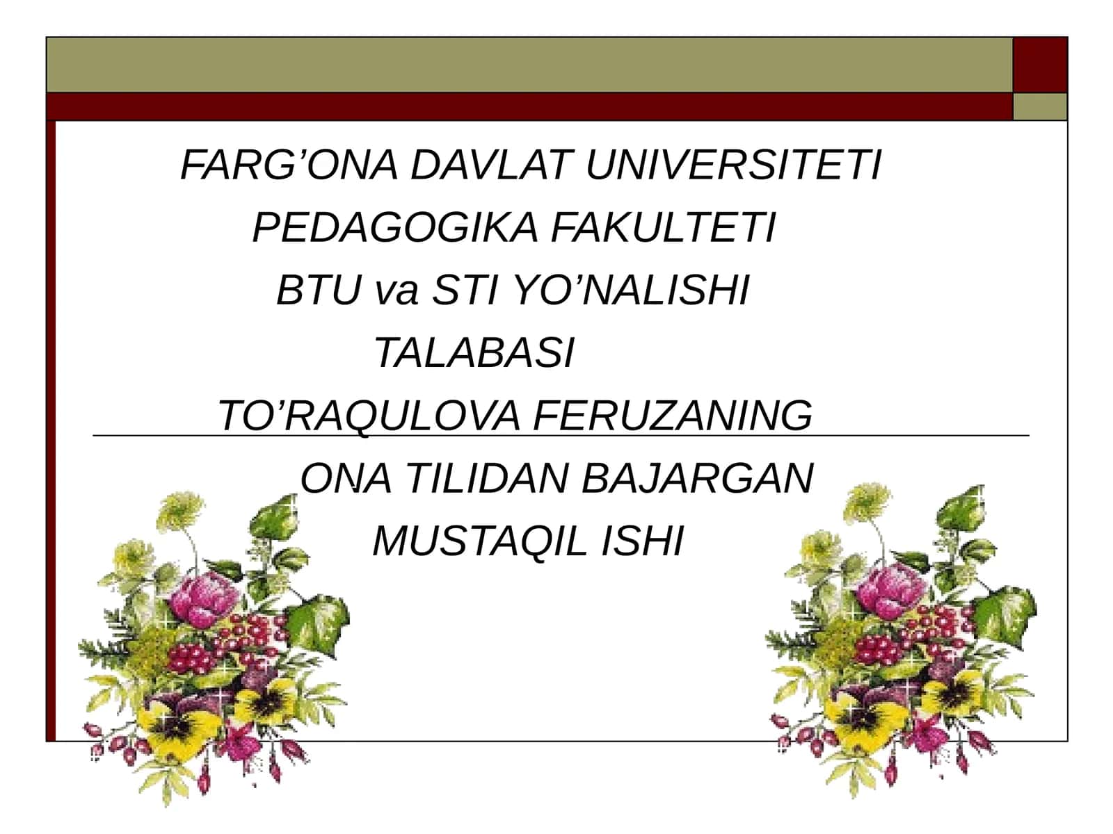 Morfologiya haqida umumiy malumot
