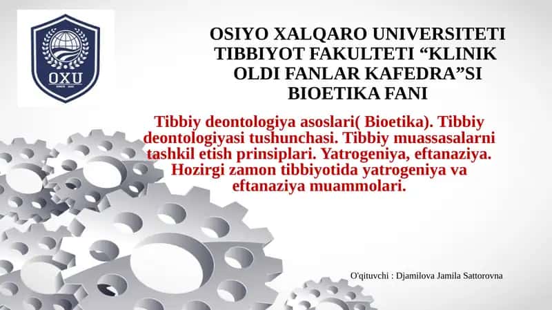 Tibbiydeontologiyaasoslari(Bioetika)