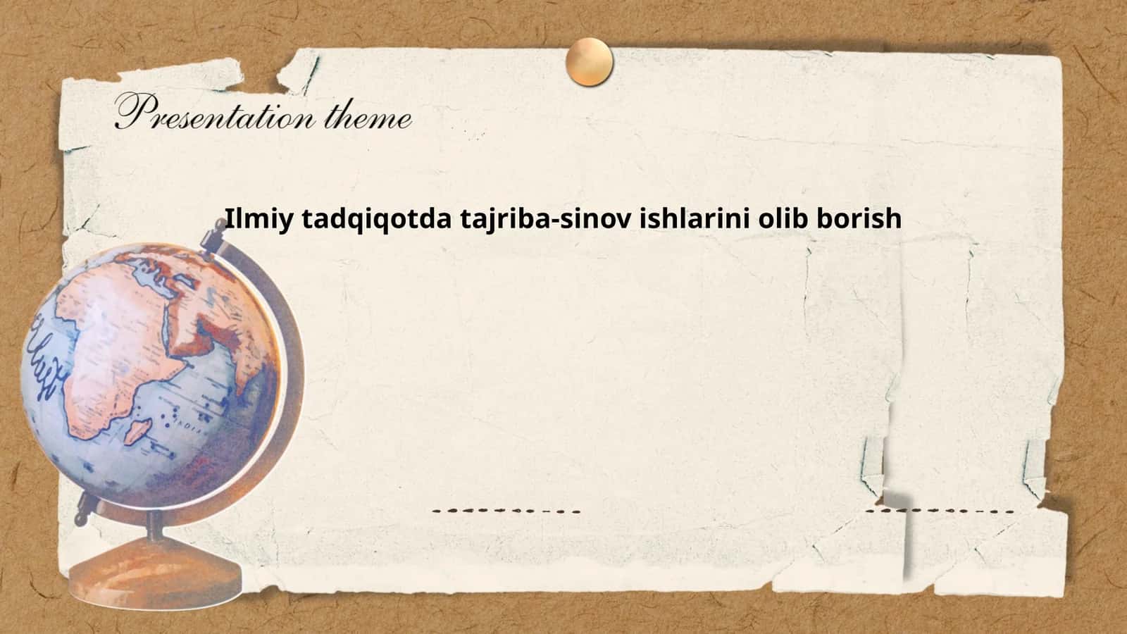 Ilmiy tadqiqotda tajriba-sinov ishlarini olib borish