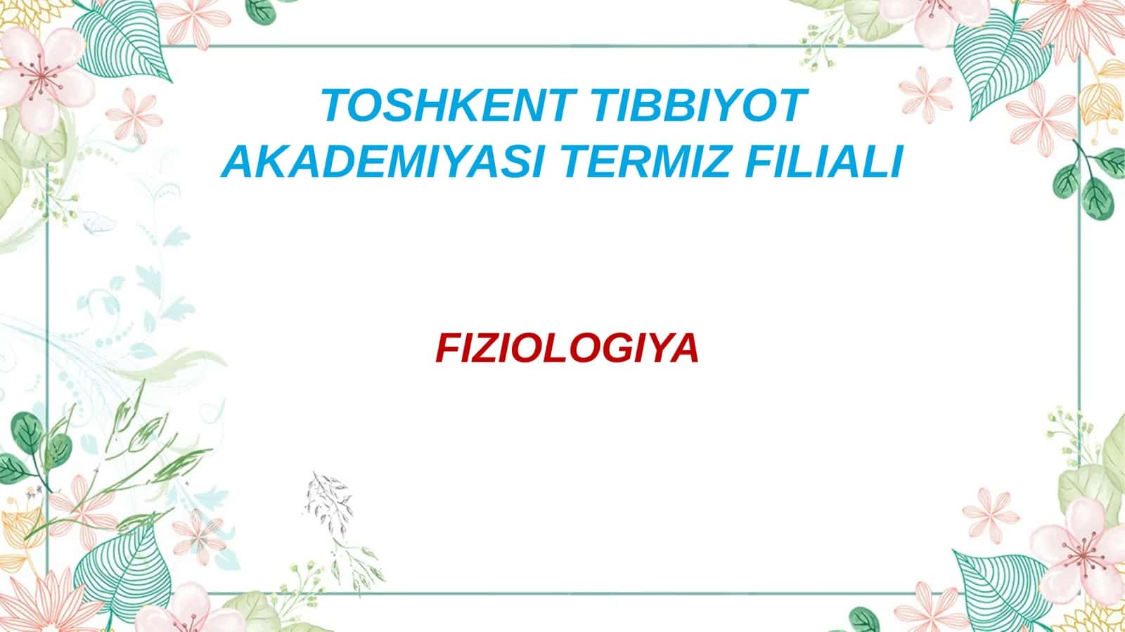 Sensor retsepsiya.Teri analizatori lokazisatsiyasini aniqlash