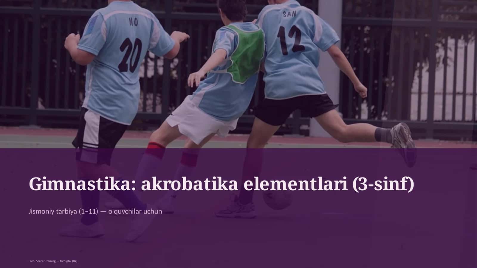 Gimnastika: akrobatika elementlari (3-sinf)