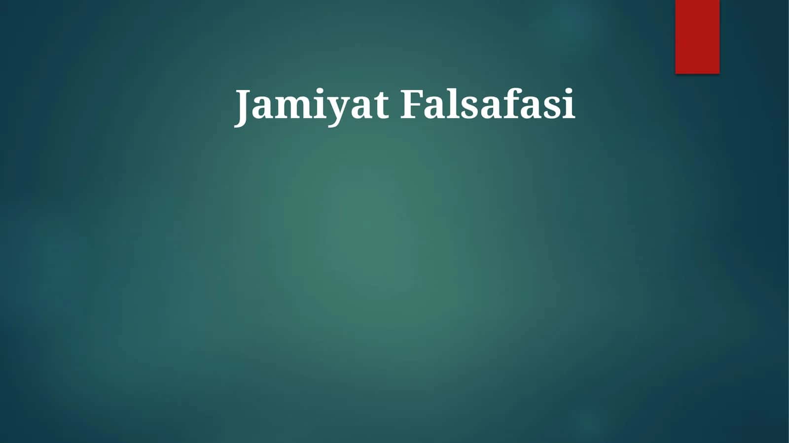 Jamiyat Falsafasi