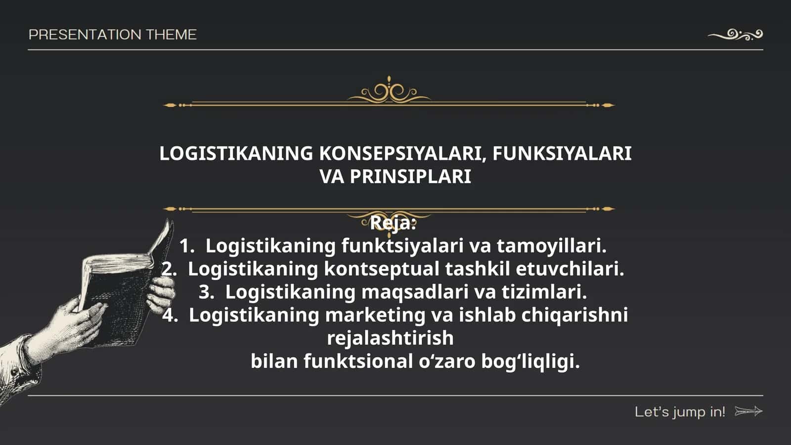 LOGISTIKANING KONSEPSIYALARI, FUNKSIYALARI VA PRINSIPLARI