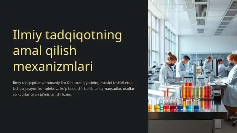 Ilmiy tadqiqotning amal qilish mexanizmlari