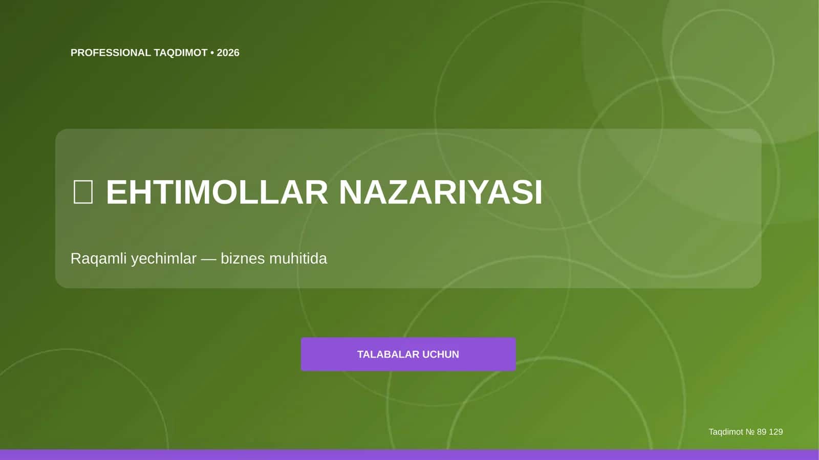EHTIMOLLAR NAZARIYASI