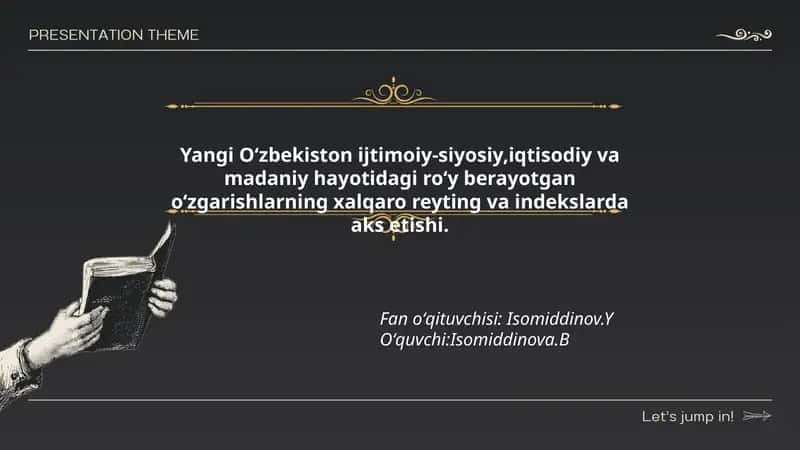 Yangi Oʻzbekiston ijtimoiy-siyosiy,iqtisodiy va madaniy hayotidagi oʻzgarishlar
