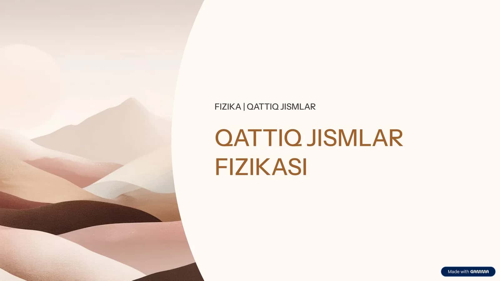FIZIKA | QATTIQ JISMLAR