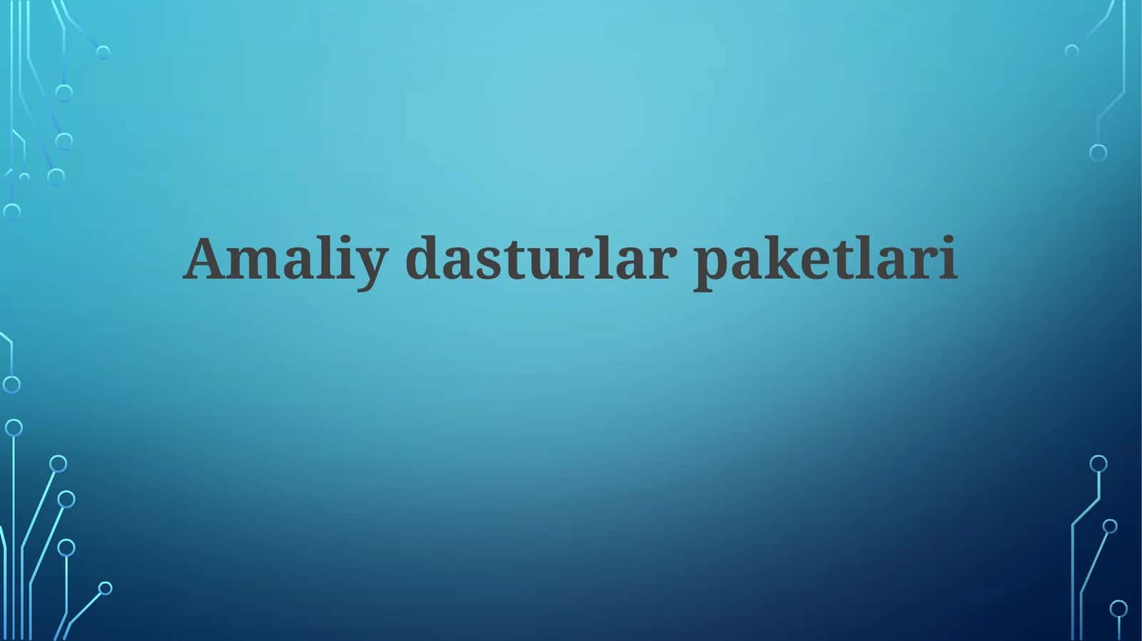 Dasturiy ta'minot paketlari