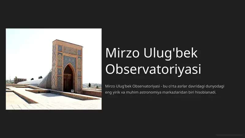 Mirzo Ulug'bek Observatoriyasi