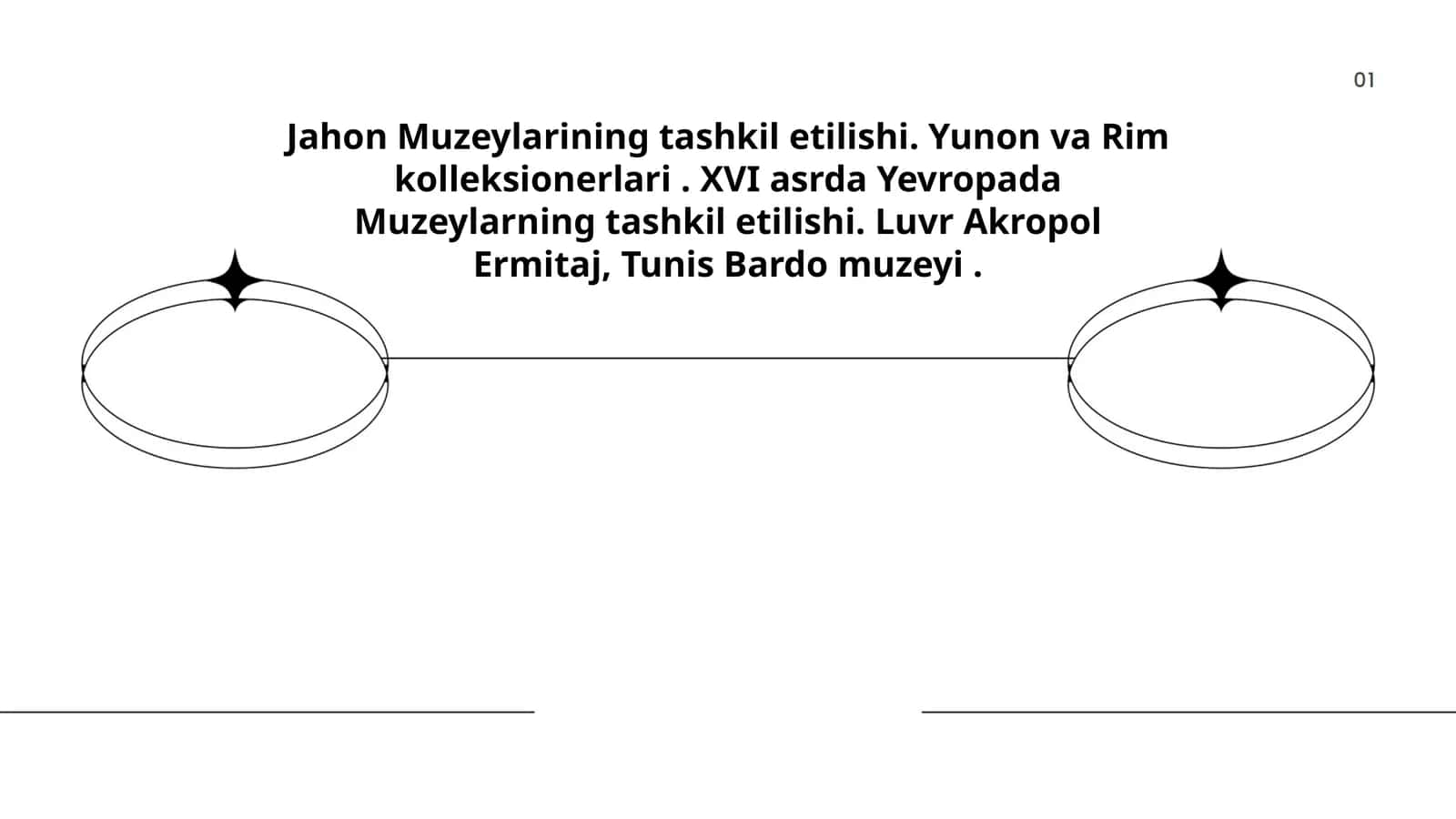 Jahon Muzeylarining tashkil etilishi. Yunon va Rim kolleksionerlari . XVI asrda Yevropada Muzeylarning tashkil etilishi. Luvr Akropol Ermitaj, Tunis Bardo muzeyi