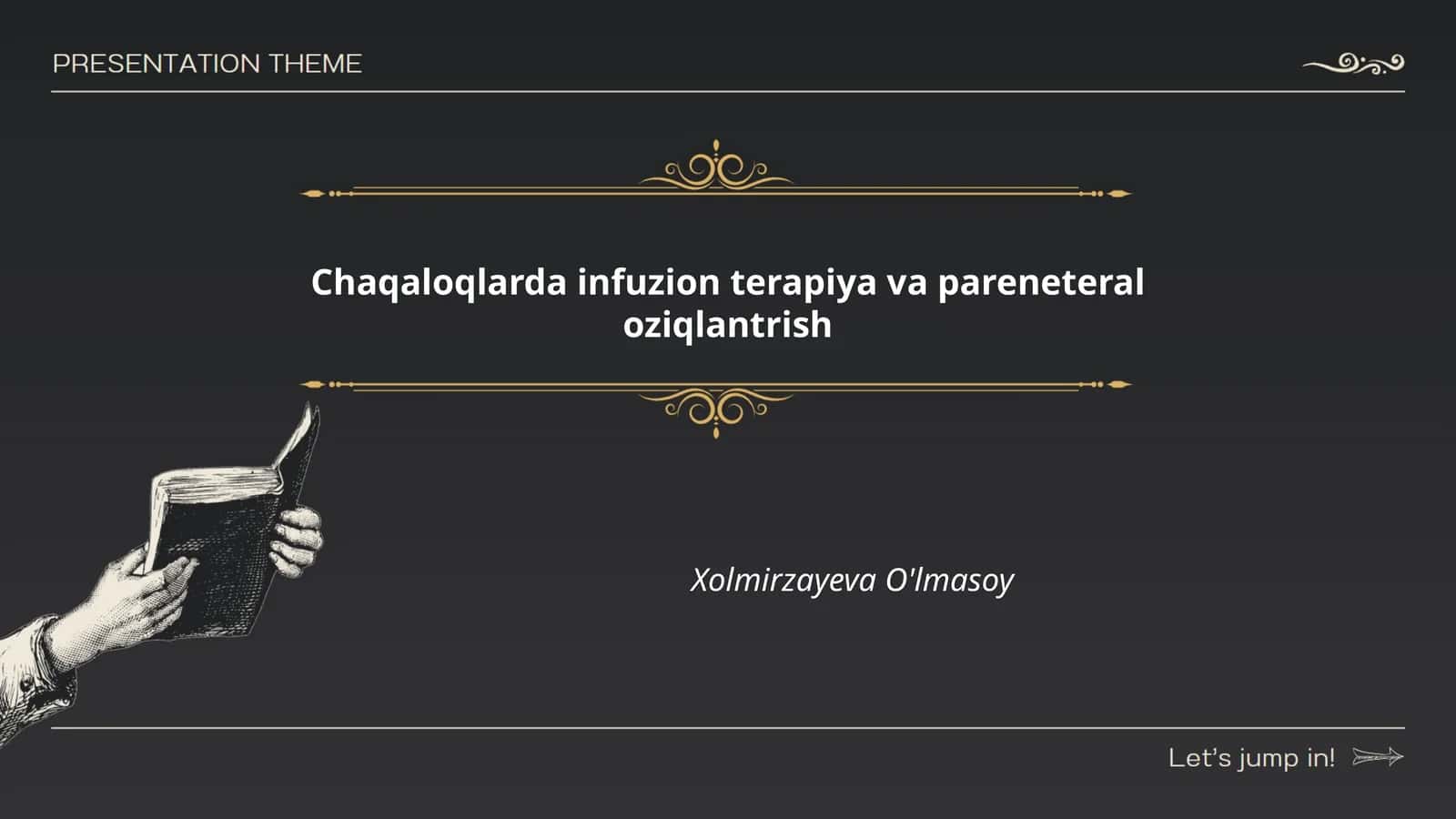 Chaqaloqlarda infuzion terapiya va pareneteral oziqlantrish