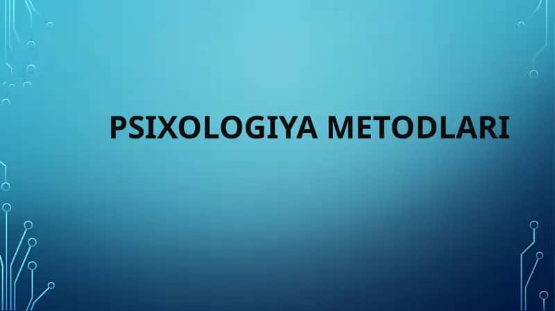 Psixologiya metodlari