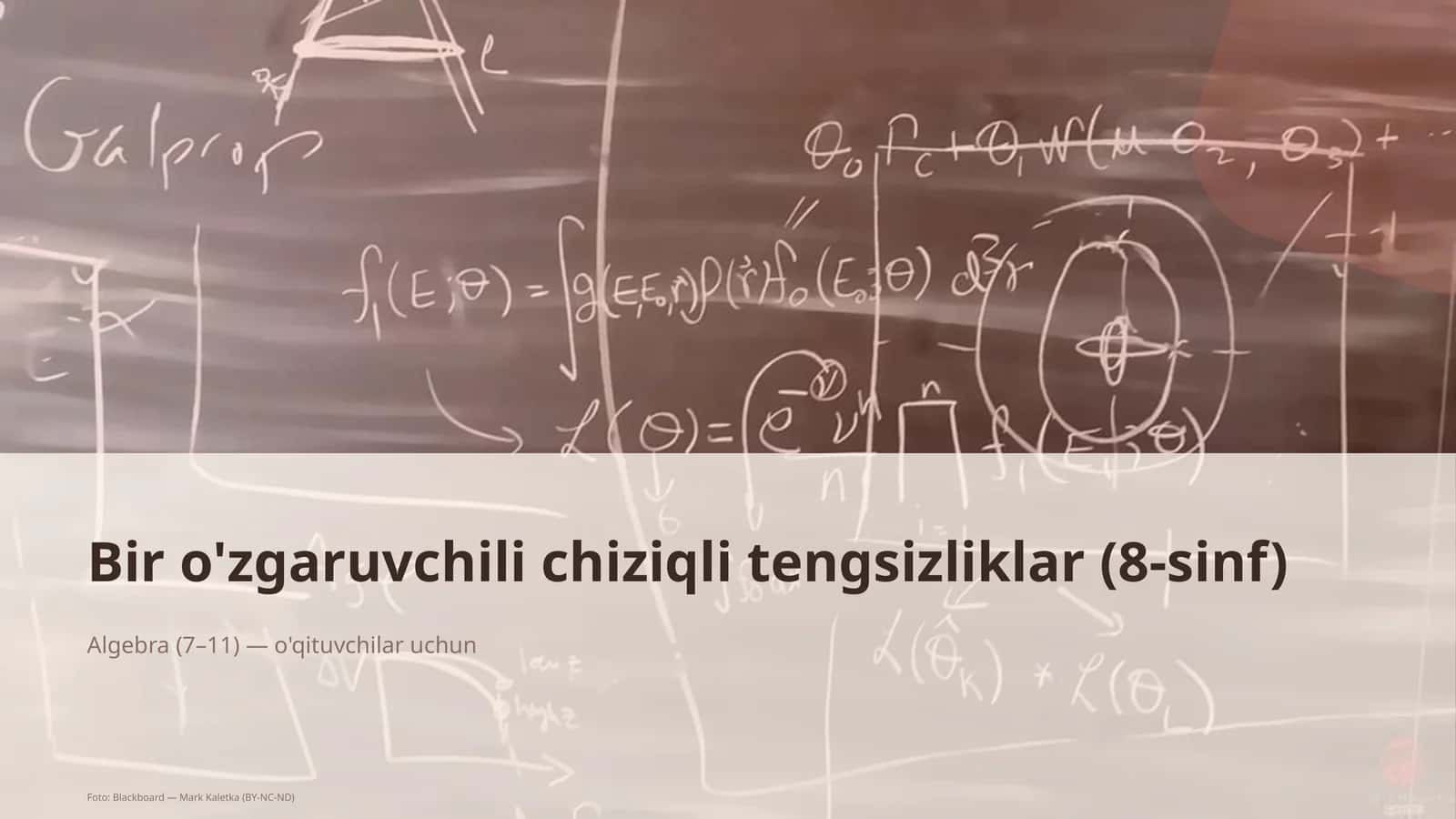 Bir o'zgaruvchili chiziqli tengsizliklar (8-sinf)