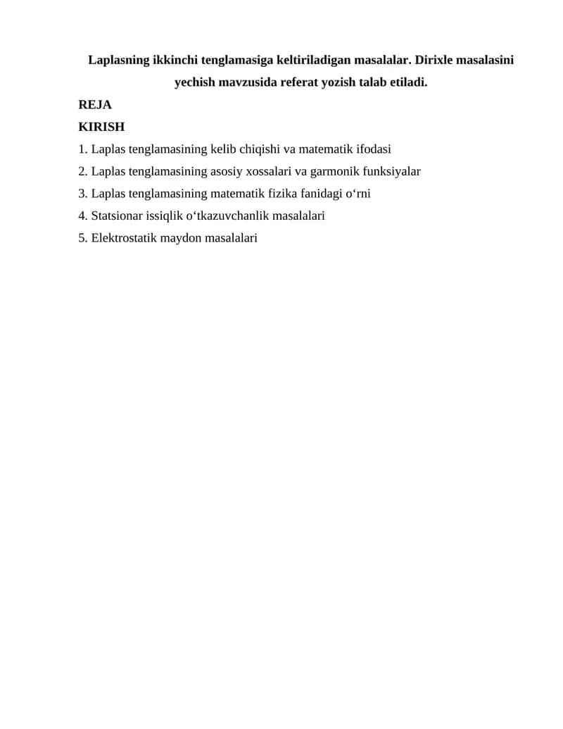 Laplas Tenglamasi