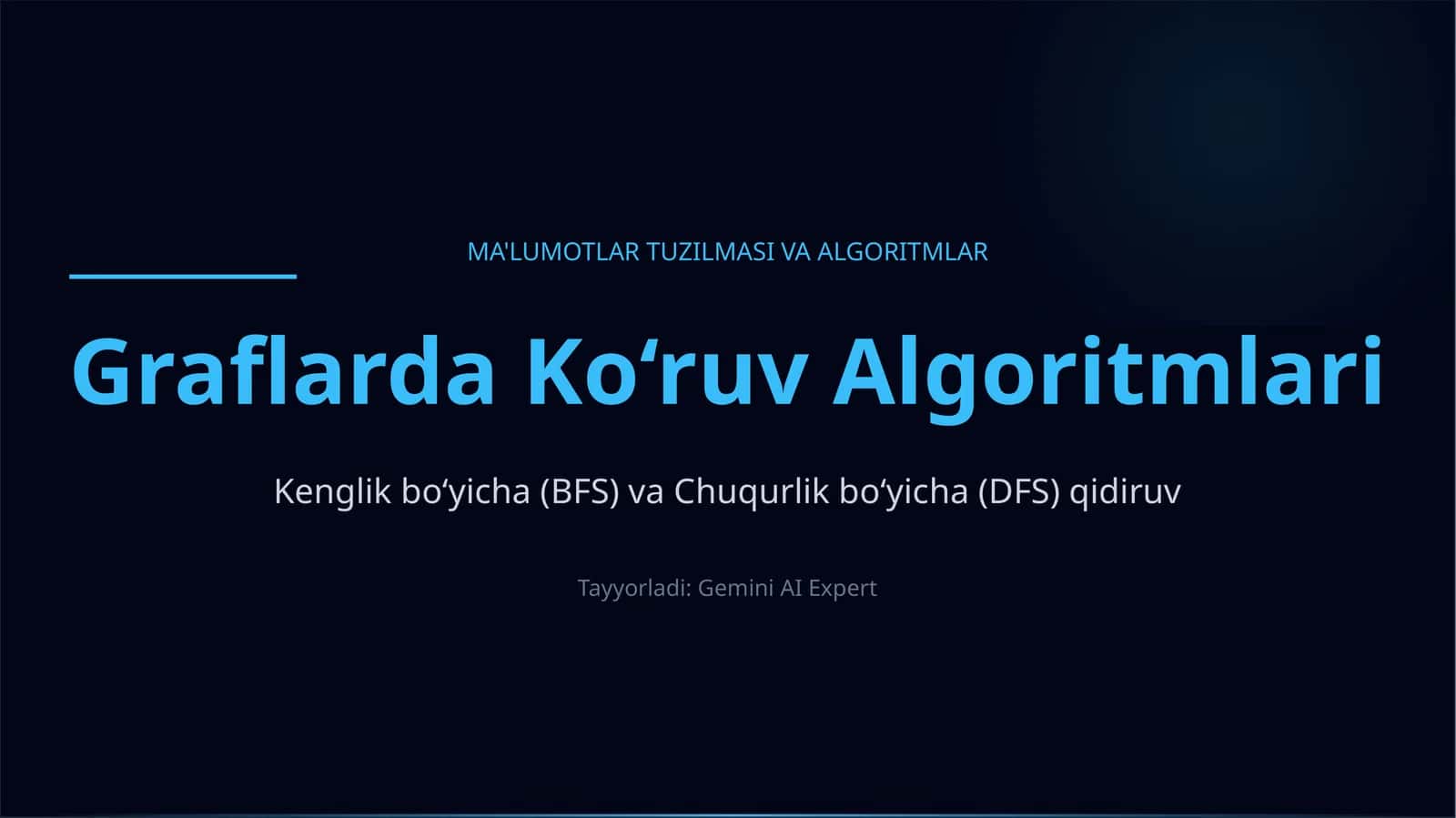 Graflarda ko'ruv algoritmlari