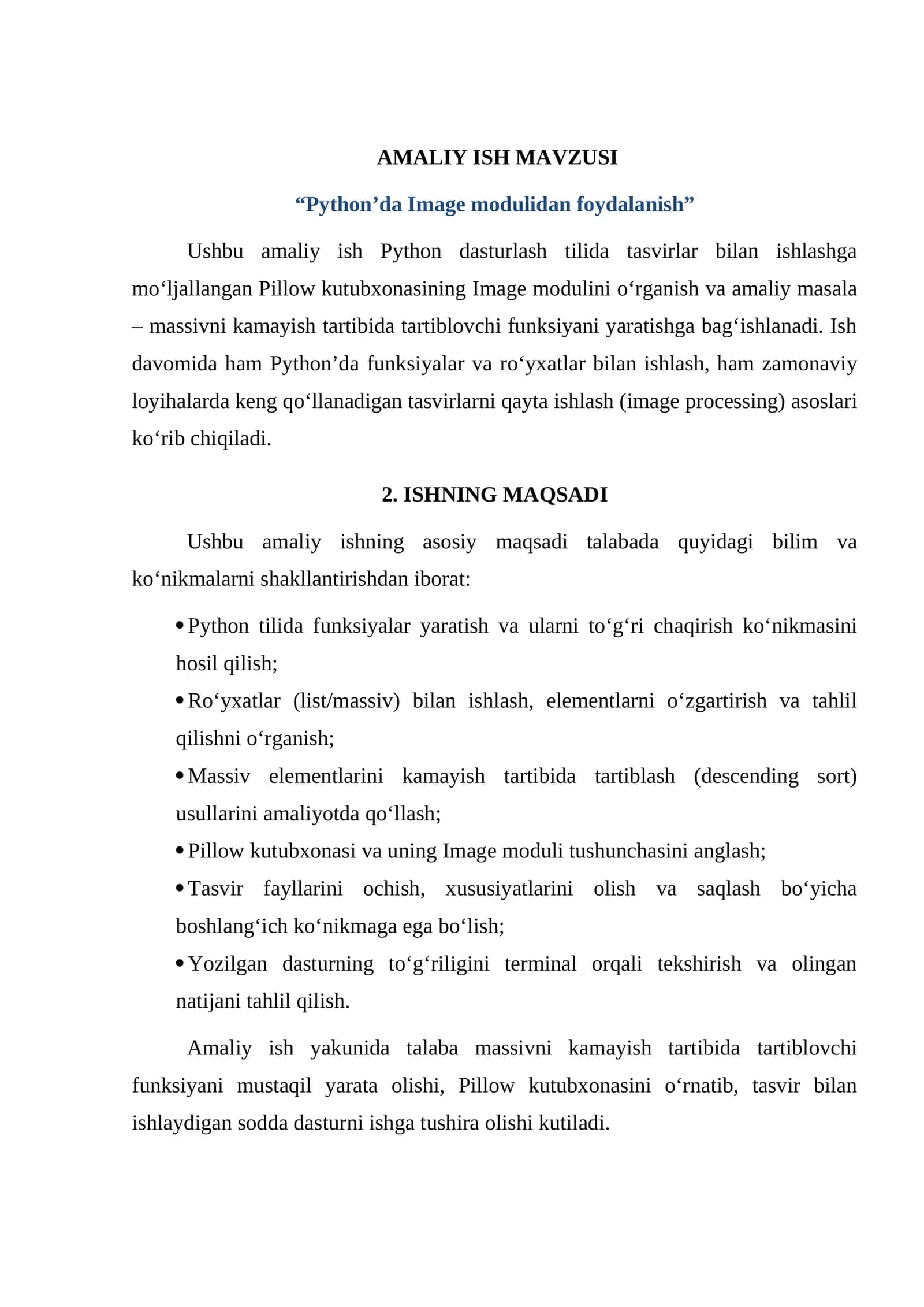 Python’da Image modulidan foydalanish