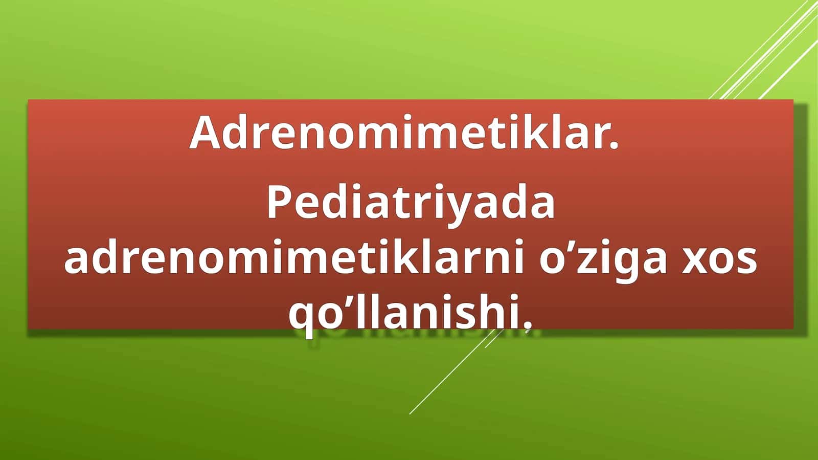 Adrenomimetiklar
