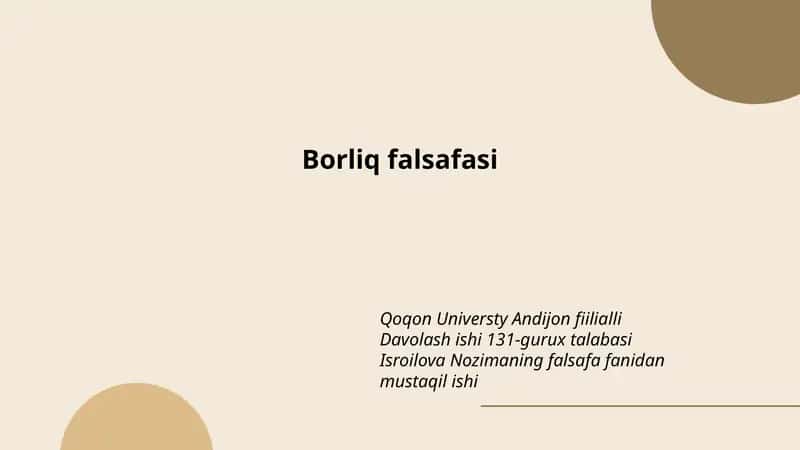 Borliq falsafasi