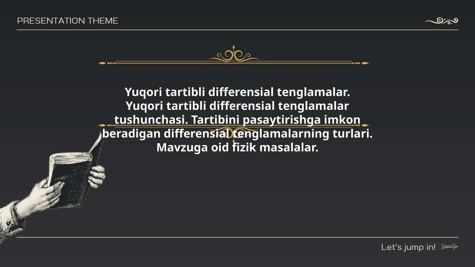 Yuqori tartibli differensial tenglamalar