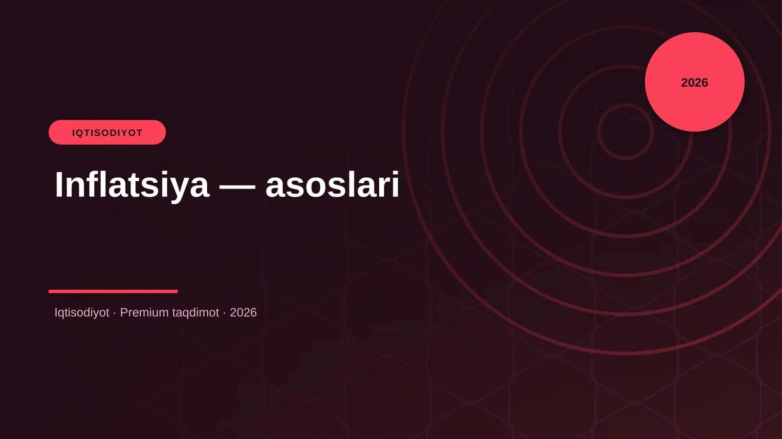 Inflatsiya — asoslari