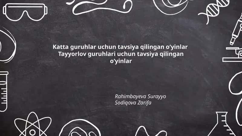 Katta guruhlar uchun tavsiya qilingan oʻyinlar