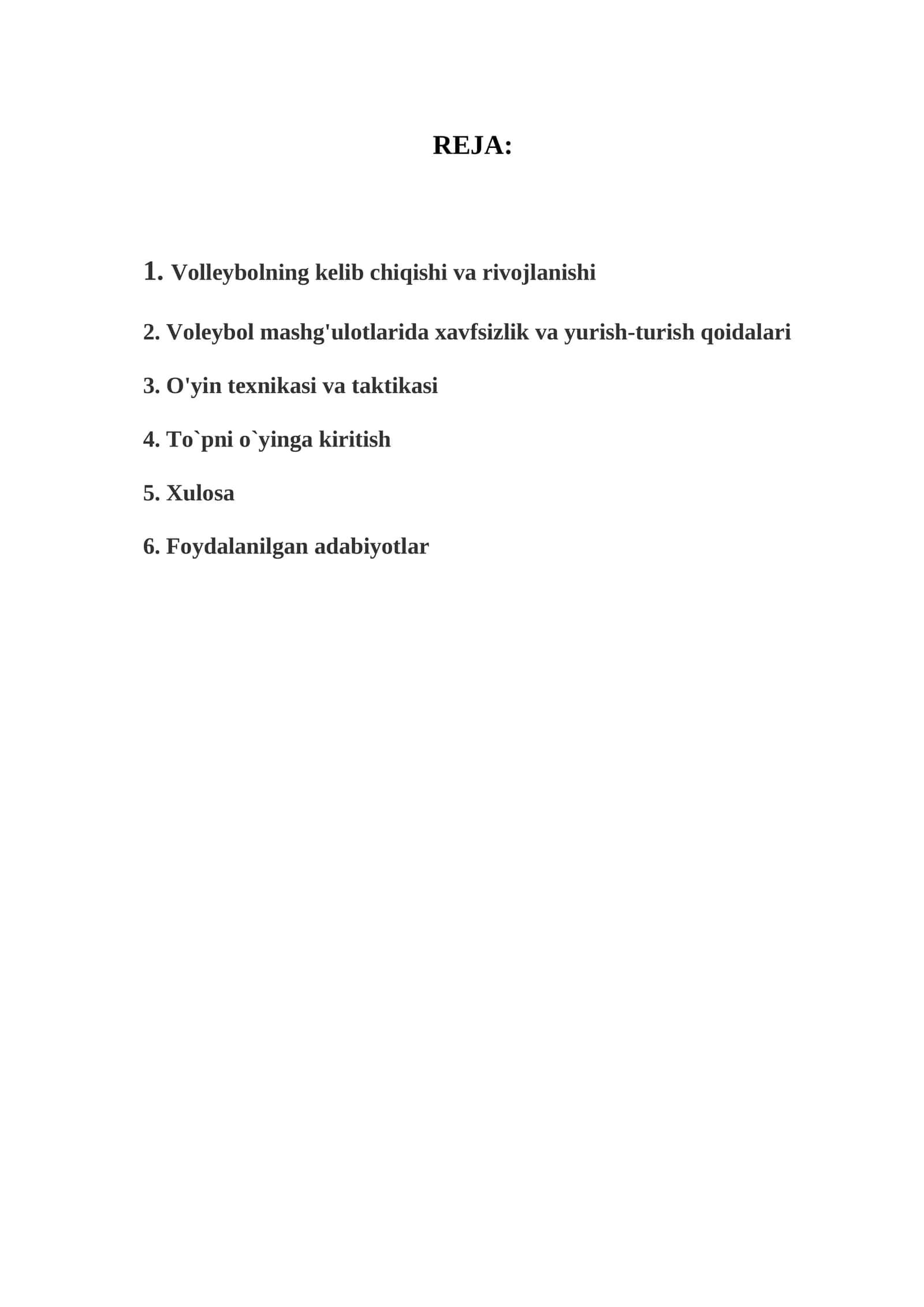 VOLEYBOLNING KELIB CHIQISH TARIXI