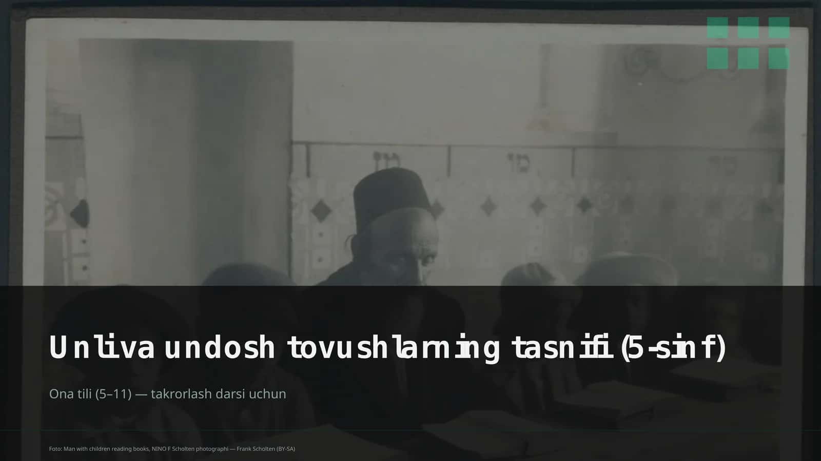Unli va undosh tovushlarning tasnifi (5-sinf)