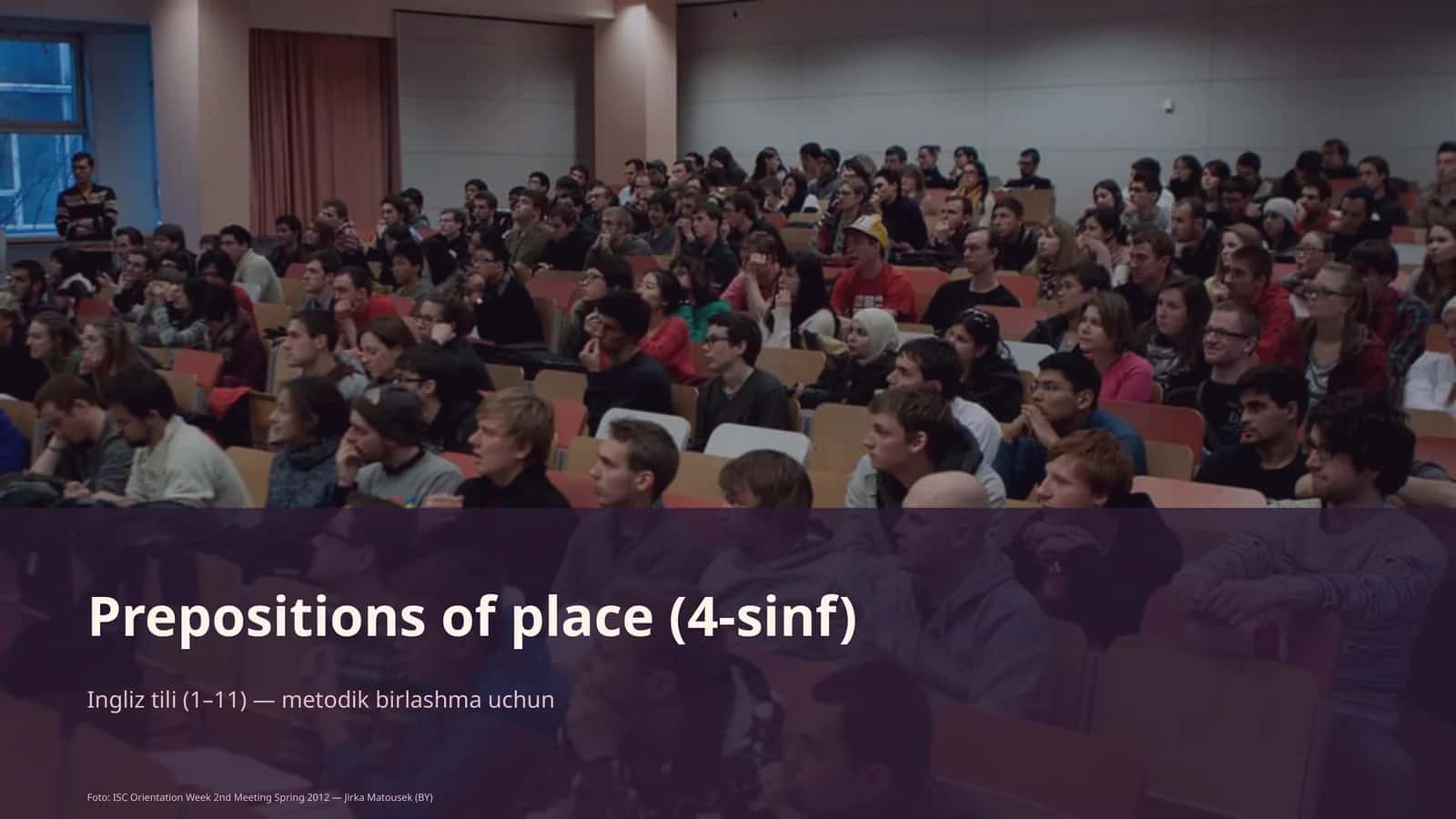Prepositions of place (4-sinf)