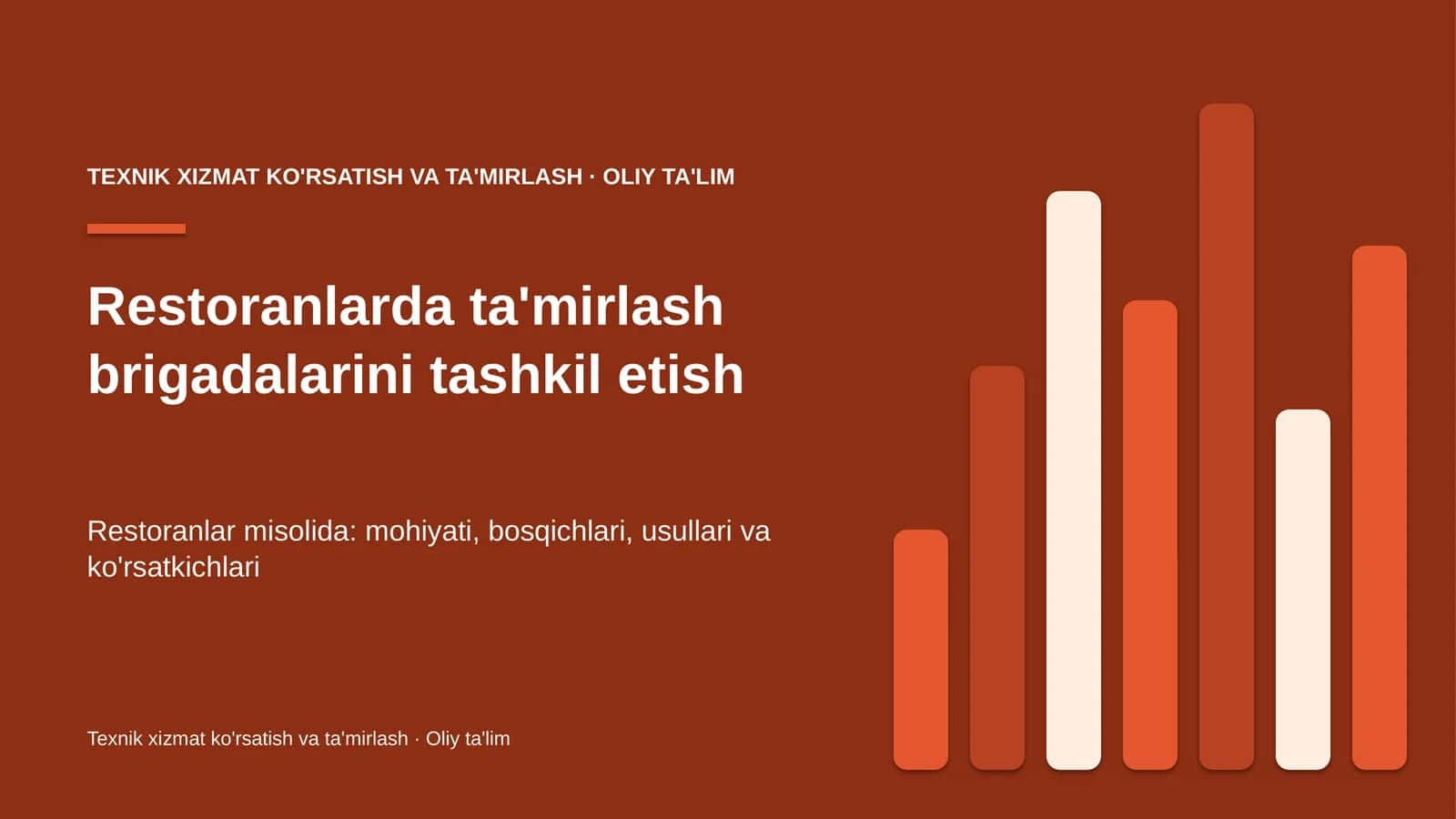restoranlarda ta'mirlash brigadalarini tashkil etish 5096