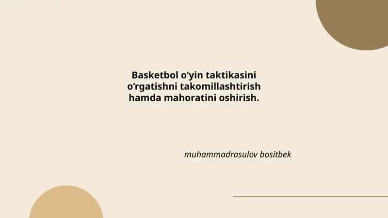 Basketbol o‘yin taktikasi