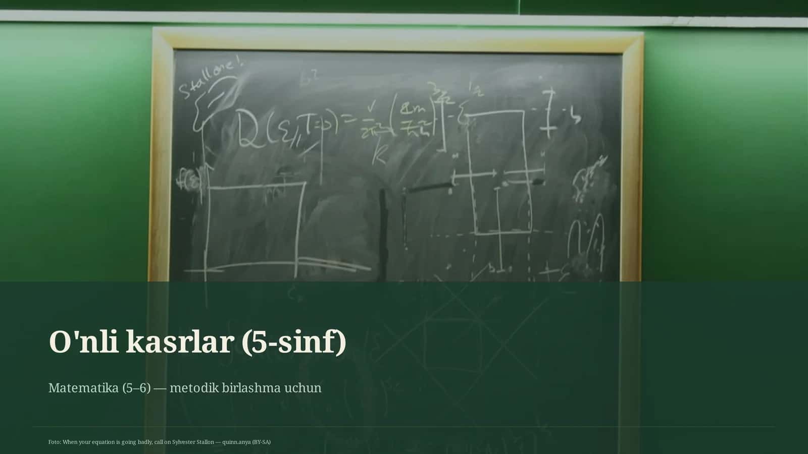 O'nli kasrlar (5-sinf) Matematika (5–6) — metodik birlashma uchun