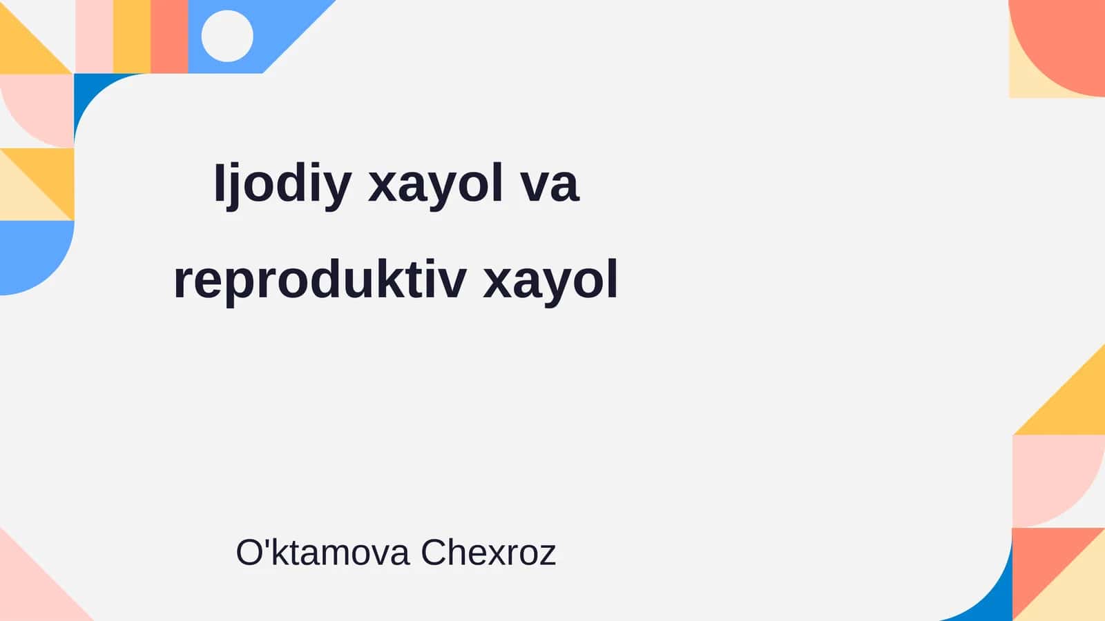 Ijodiy xayol va reproduktiv xayol