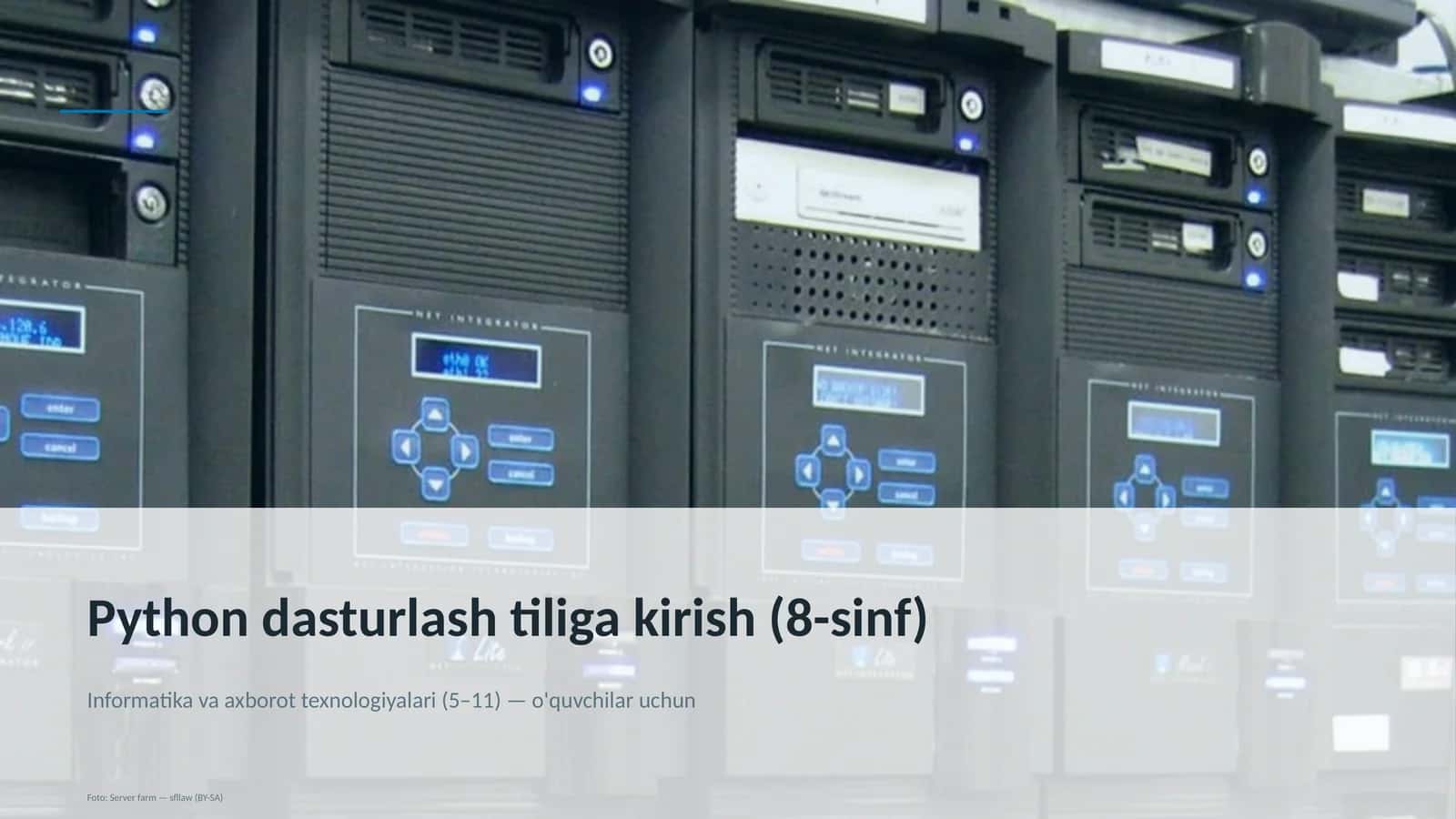 Python dasturlash tiliga kirish (8-sinf)
