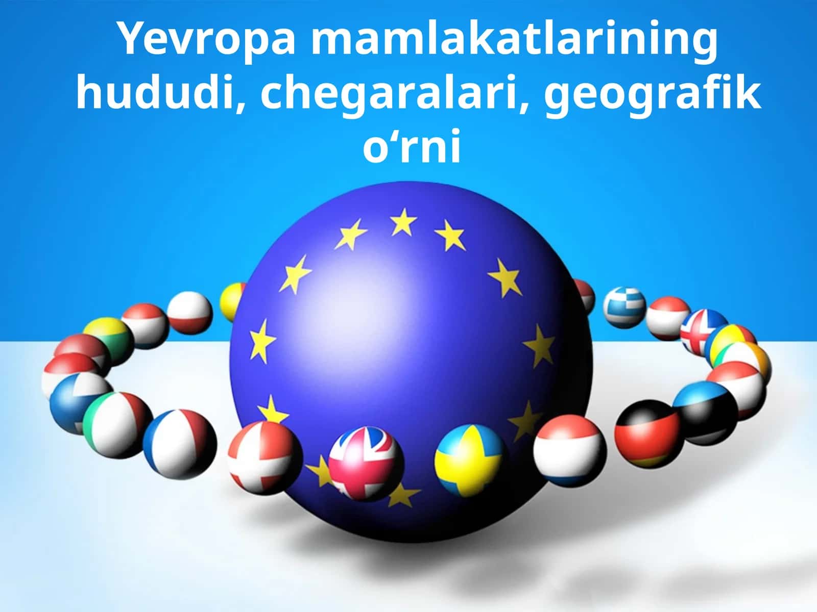 Yevropa mamlakatlarining hududi, chegaralari, geografik o‘rni