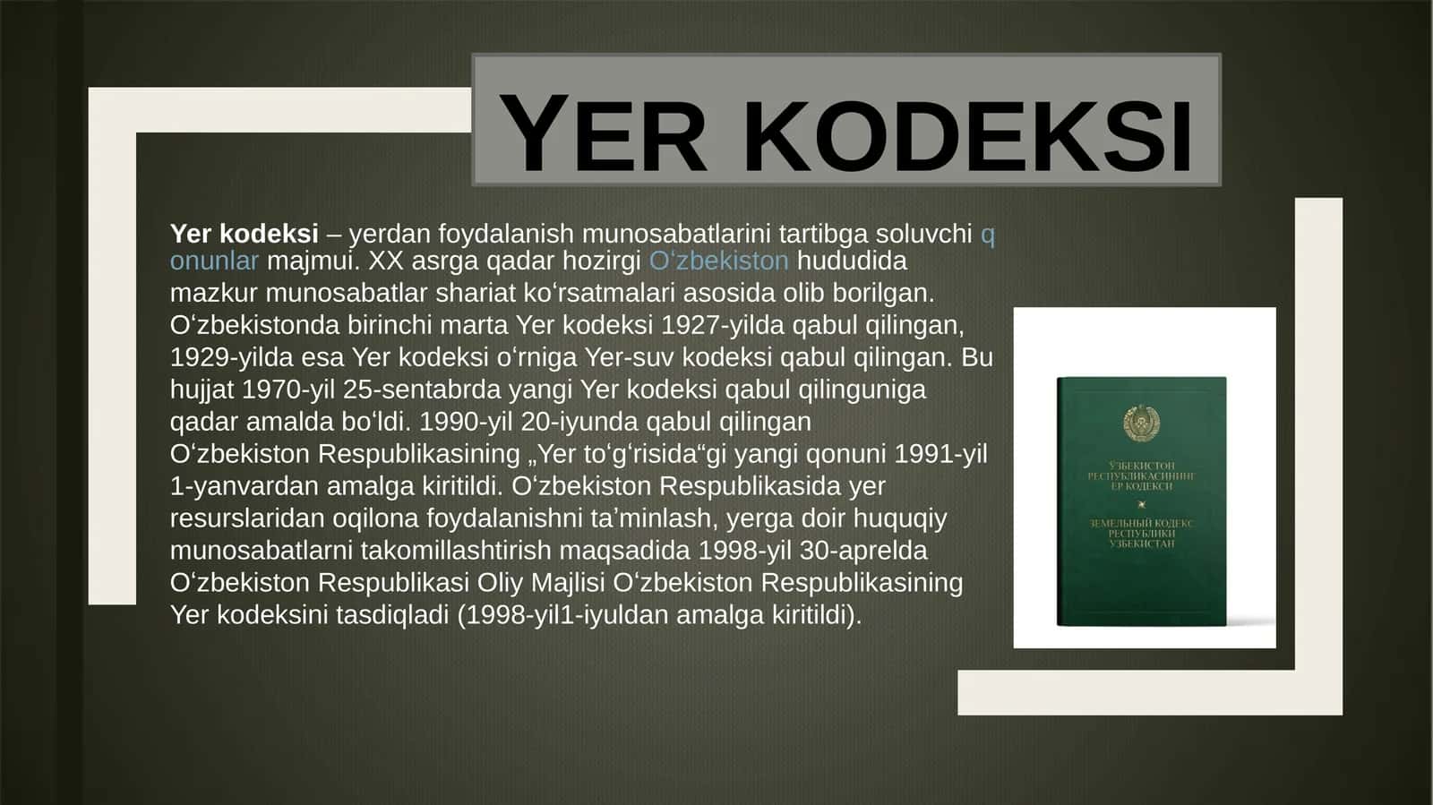 YER KODEKSI