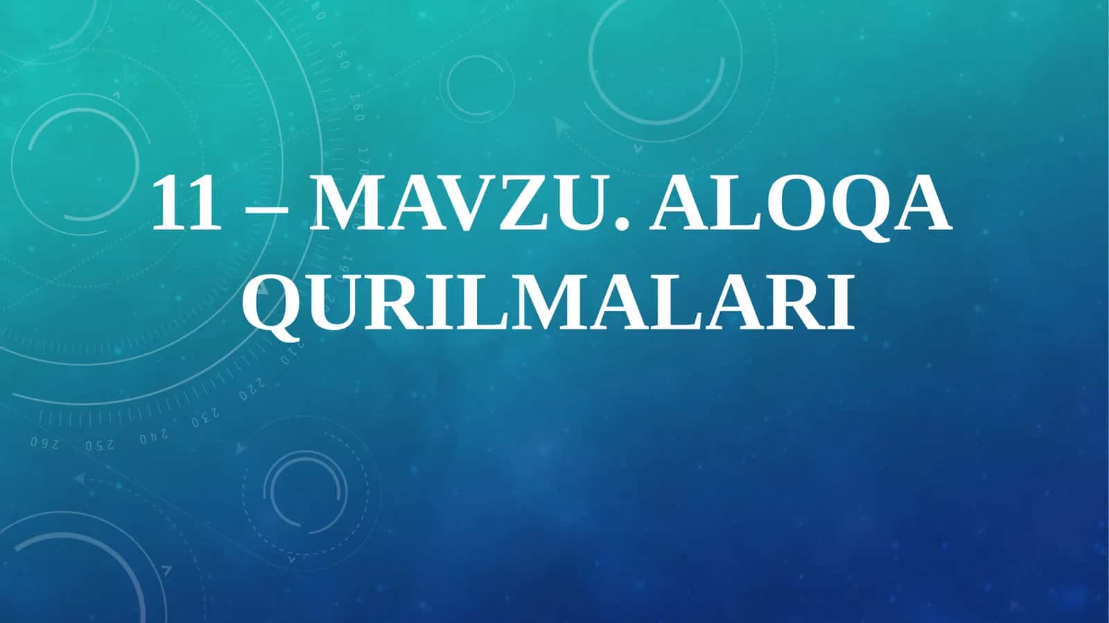 ALOQA QURILMALARI