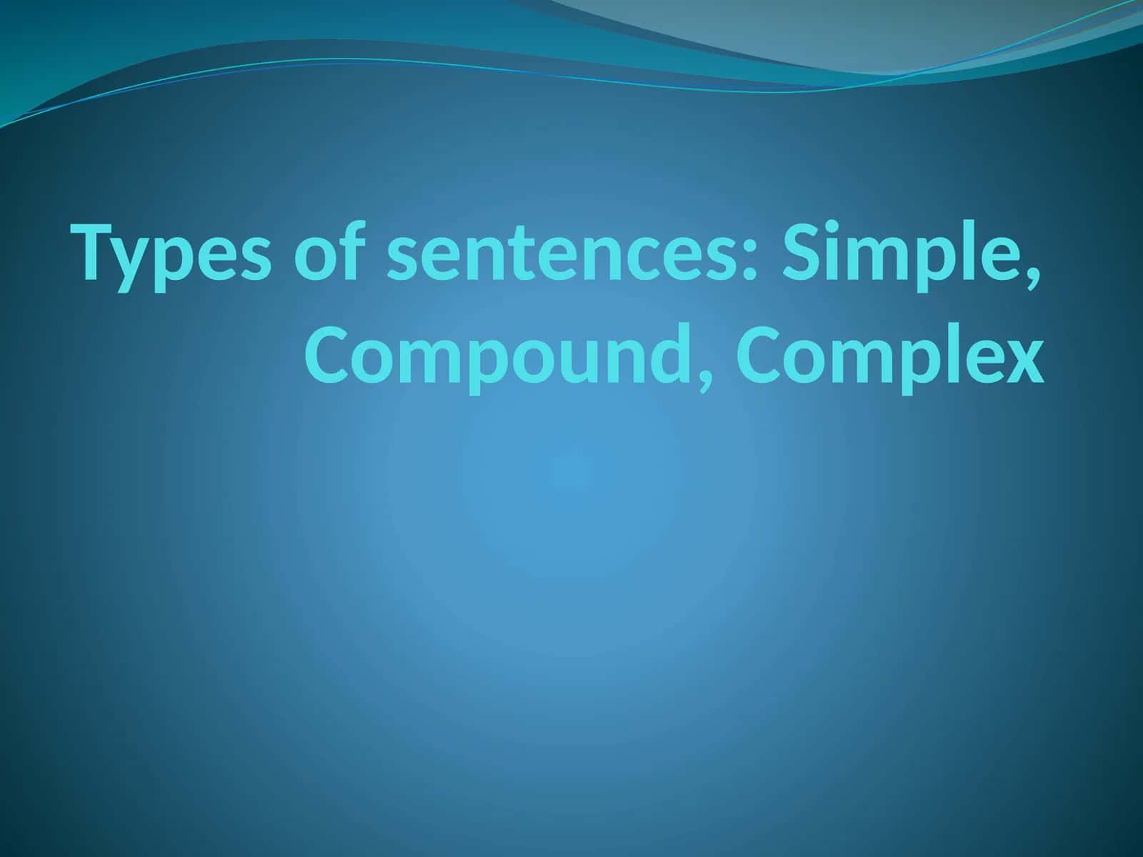 Types of sentences