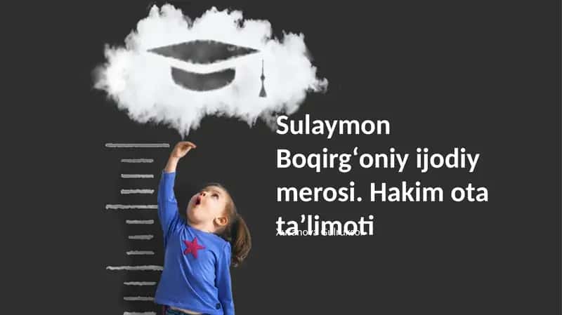 Sulaymon Boqirgʻoniy ijodiy merosi. Hakim ota taʼlimoti