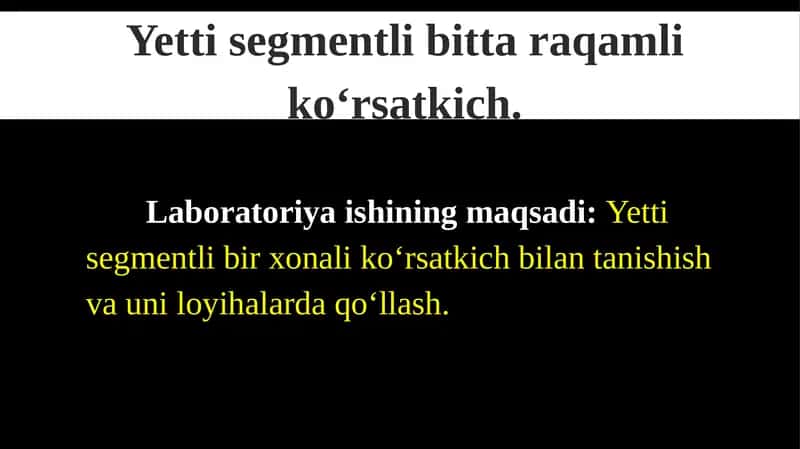 Yetti segmentli bitta raqamli ko‘rsatkich
