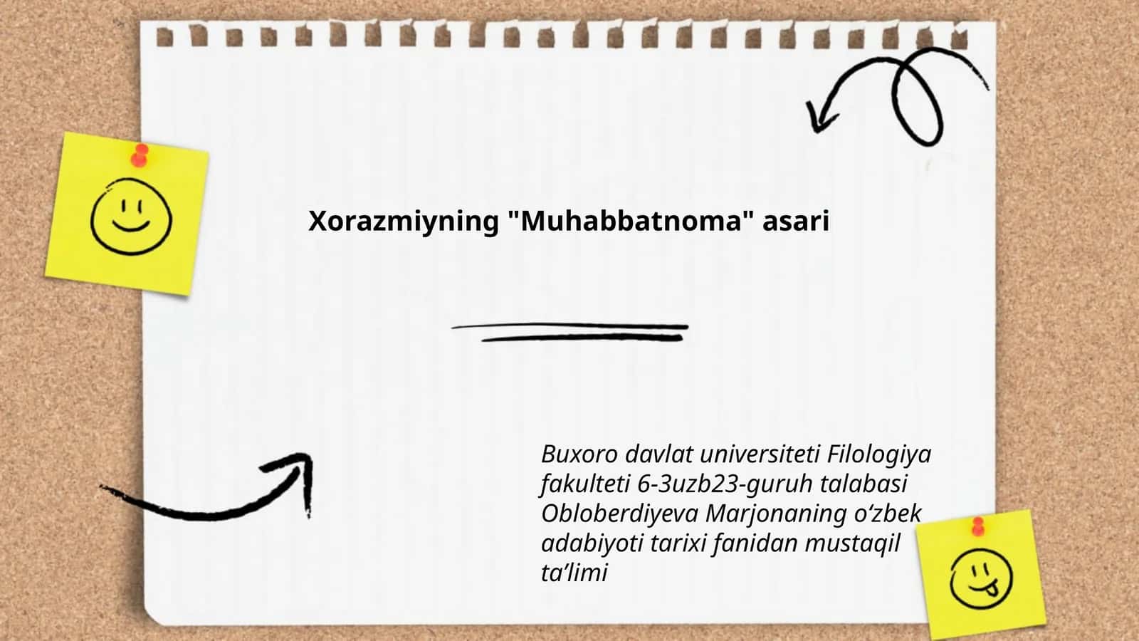 Xorazmiyning "Muhabbatnoma" asari