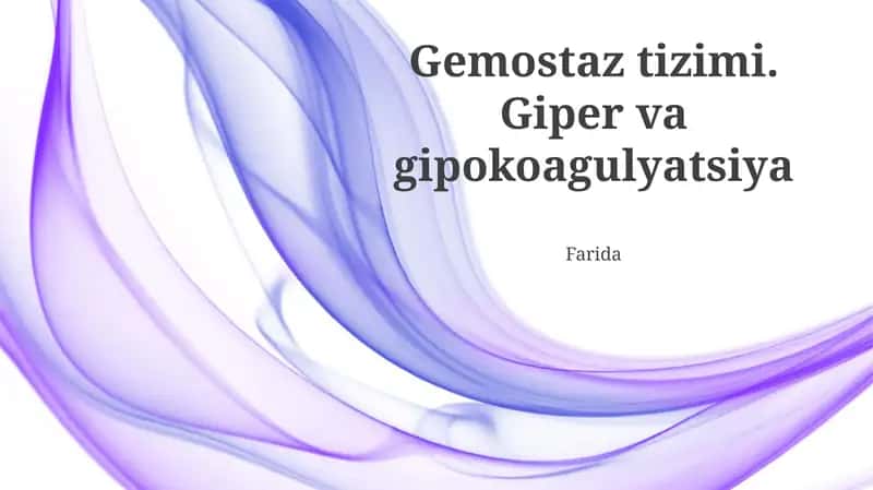Gemostaz tizimi