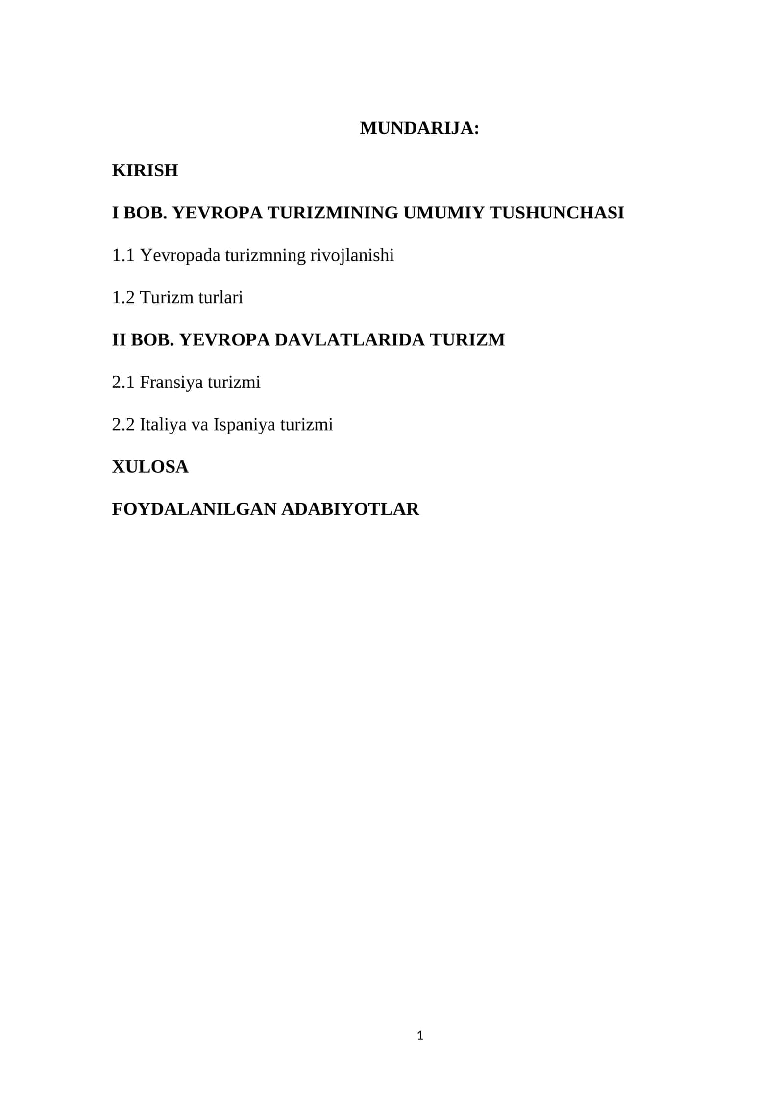 Yevropa turizmi